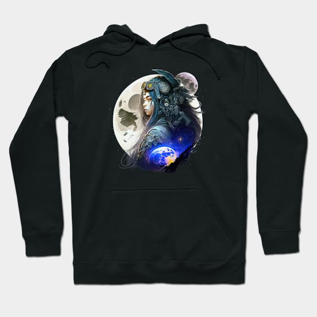 Moon Girl Warrior Hoodie by Wintrly